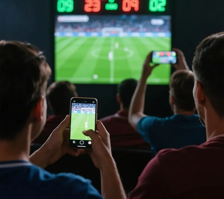 实时追踪世界杯赛况与比分的观赛场景